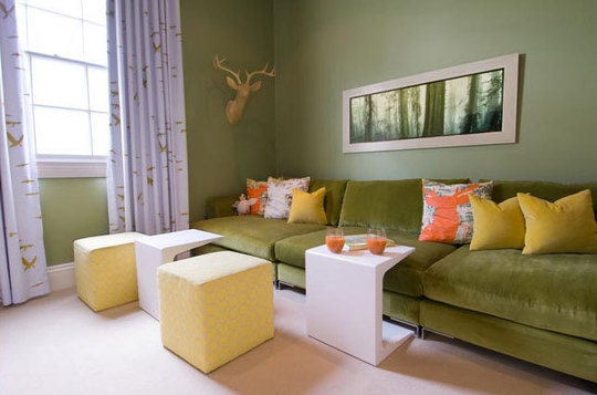Diseño de salas en color verde | Ideas para decorar, diseñar y mejorar