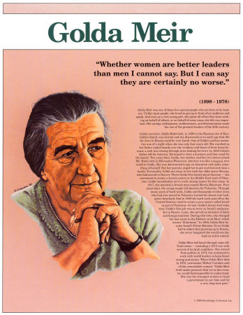 Yelena Casale's Writing Blog: Friday Art & History Feature - Golda Meir