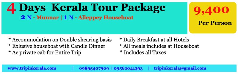 Kerala Tour package - Munnar & Alleppey