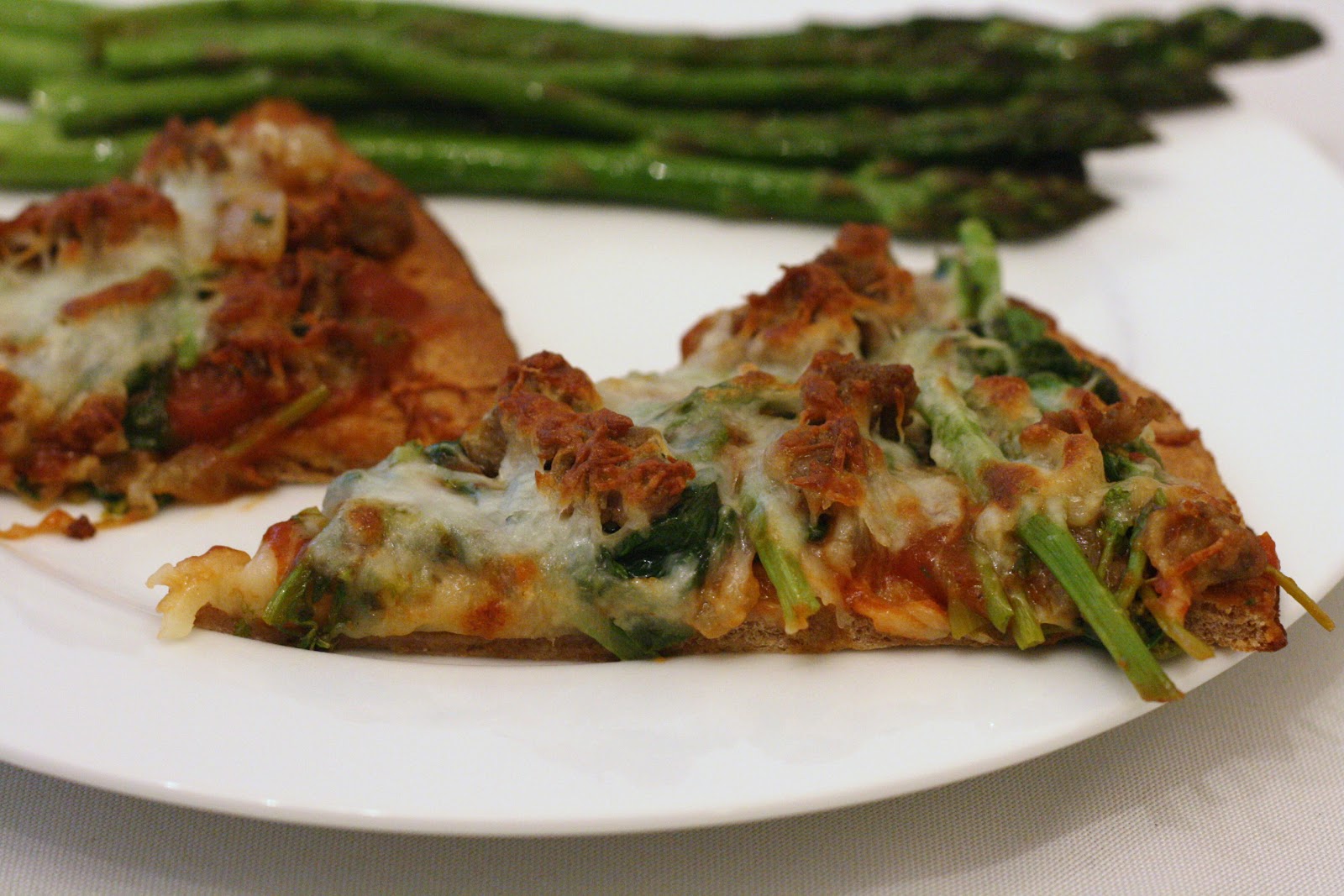Laine's Recipe Box Broccoli Rabe and Sausage Pizza