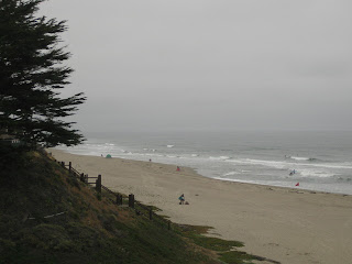 Gray sky and waves at Manresa State Beach