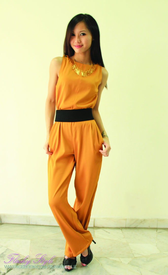 yellow zara jumpsuit
