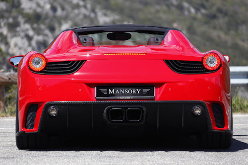 Gambar tampak belakang Ferrari 458 Spider