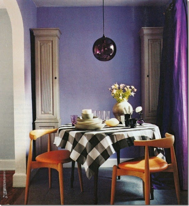 Diseños de comedores en tonos morados - Colores en Casa
