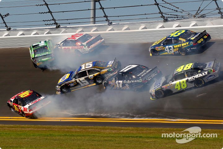 The 2011 Daytona race set records with 16 cautions and 74 lead changes.