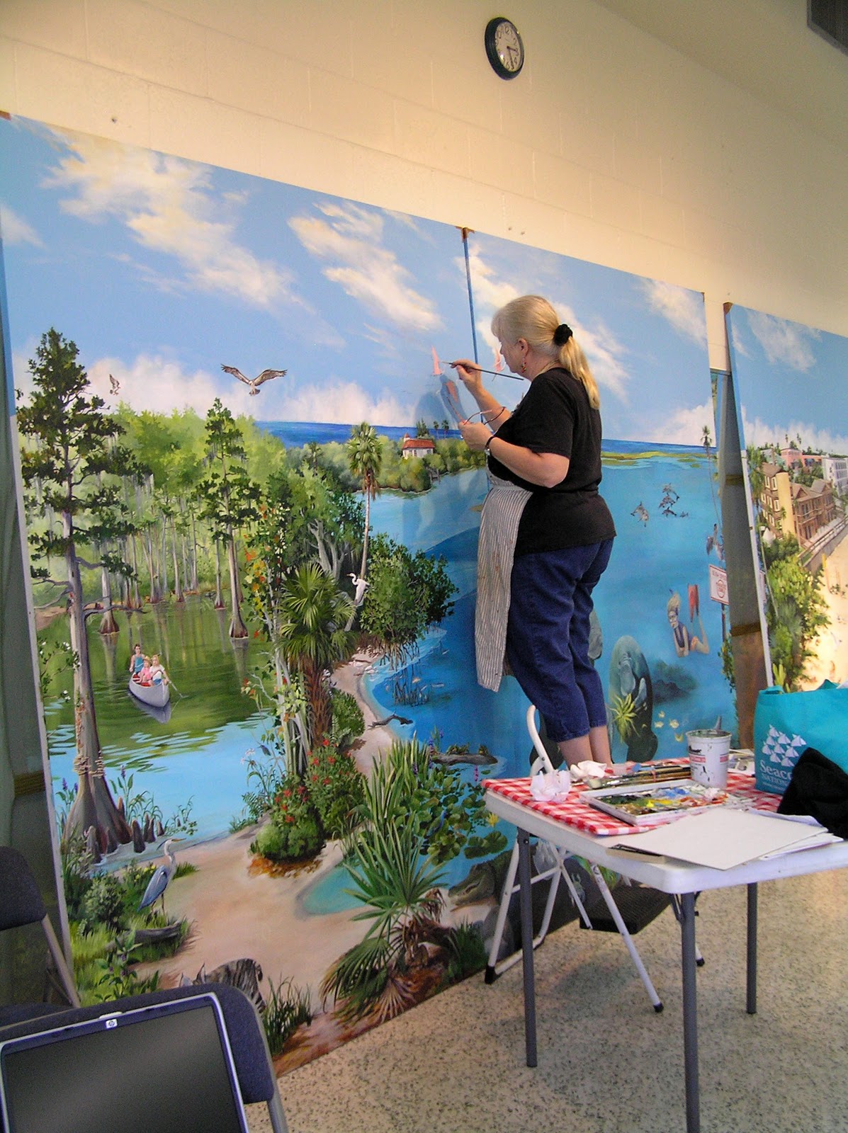 Vero Beach Mural December 2nd, our 50th Vero Beach Mural Painting Session