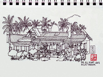 'All Night Cafe' sketch, Pulau Besar