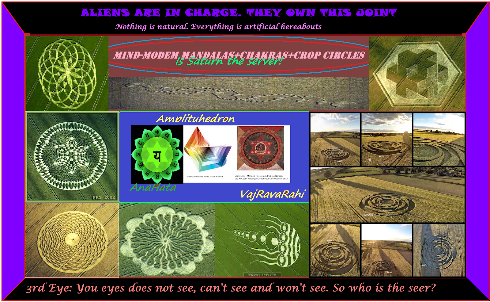 MANDALAS, YANTRAS, CHAKRAS, CROP CIRCLES.