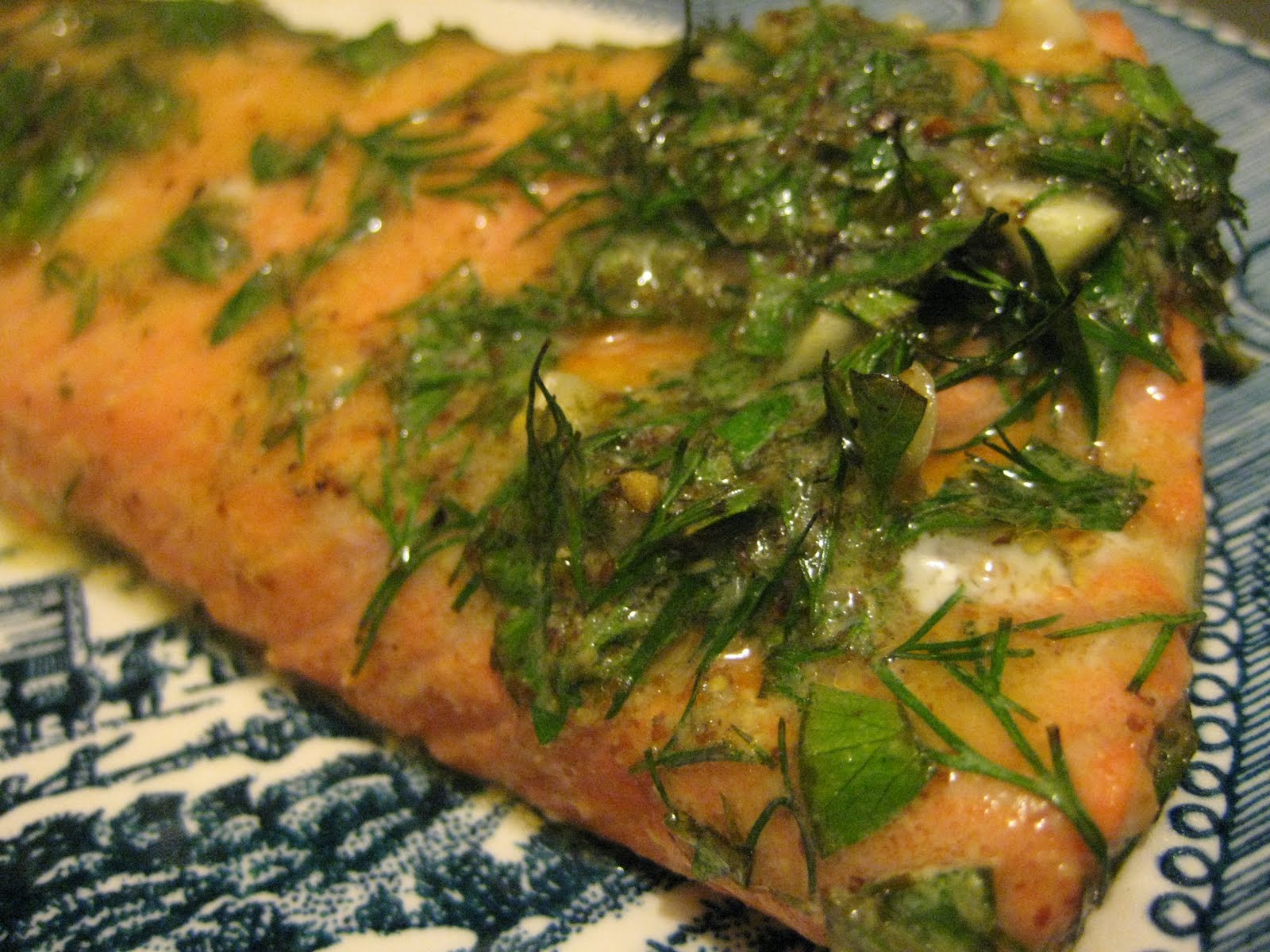Bookcook SLOWROASTED SALMON IN LEMONMUSTARDHERB SAUCE
