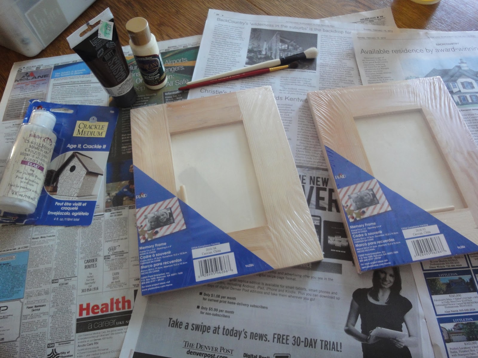 Holy Craft!! Crackle Paint Frames