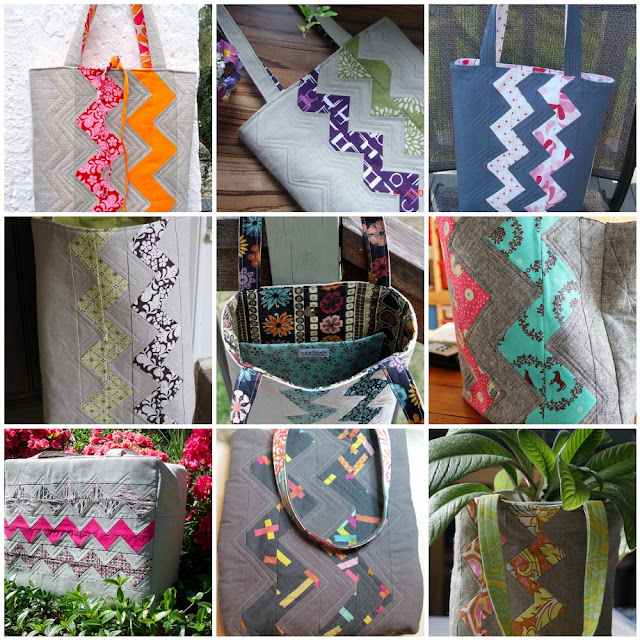 Zakka Style Zig Zag Totes Zakka Style Zig Zag Totes