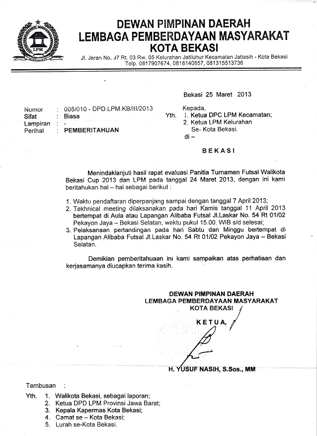 DPC LPM BANTARGEBANG: Maret 2013