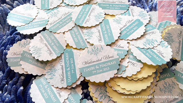 ... Farms Handmade : Mint Colour Wedding Door Gift Stickers Printing