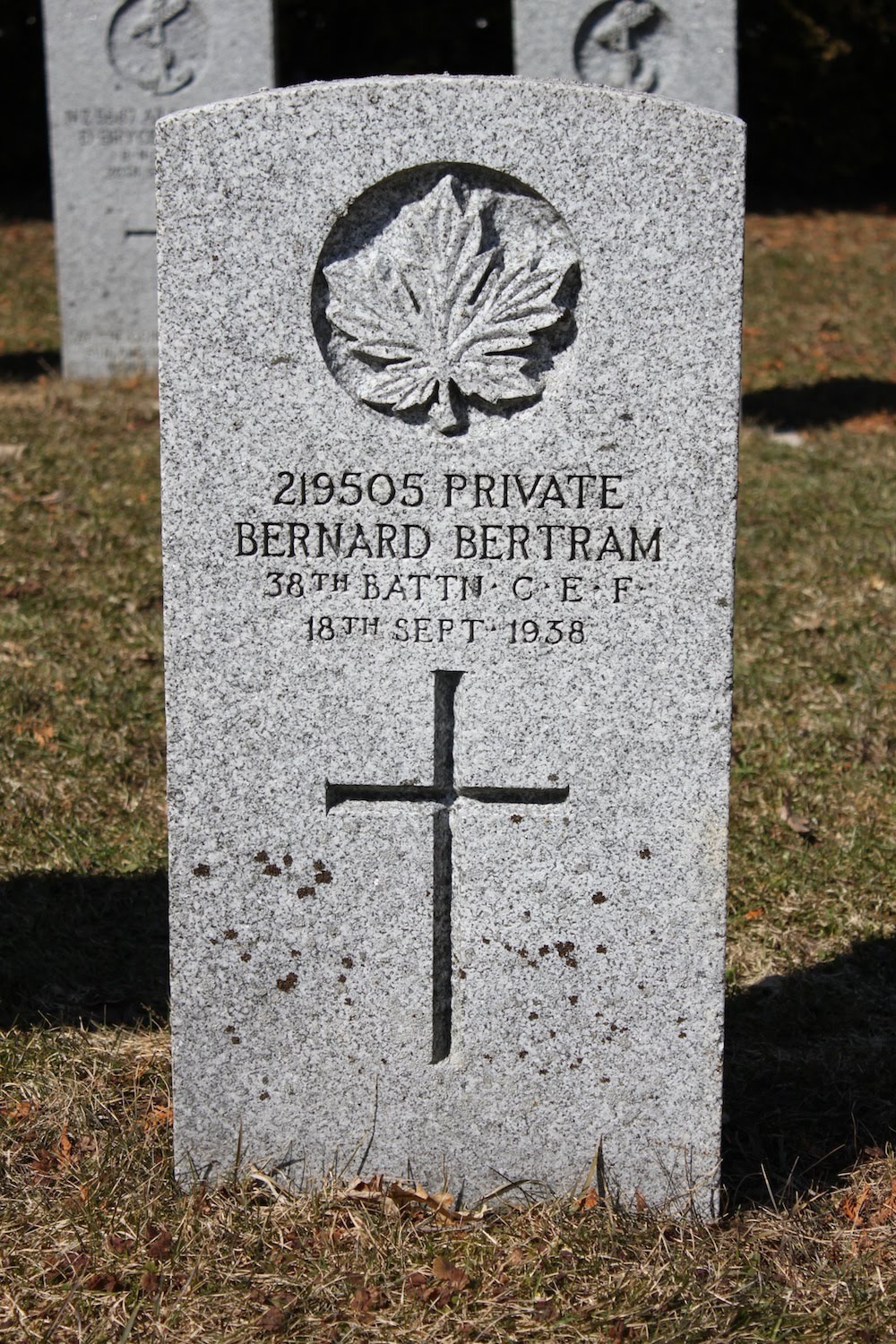 Soldiers of the 38th Private Bernard Bertram