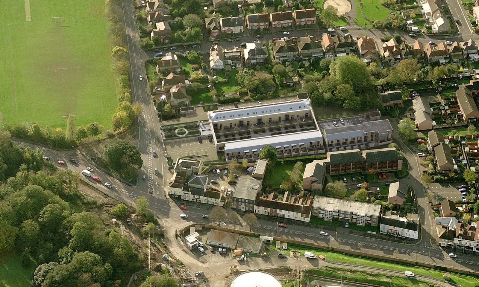 Gosport station restored from the air