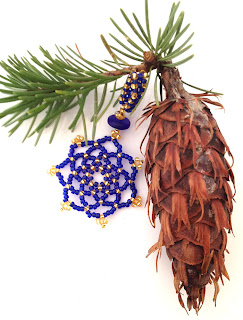 Beaded Snowflake ornament by Karen Williams