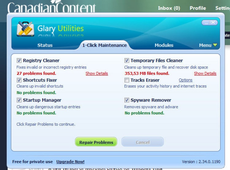 Glary Utilities 5.26.0.45 برنامج لتسريع وتنظيف الجهاز وتحسين عمله