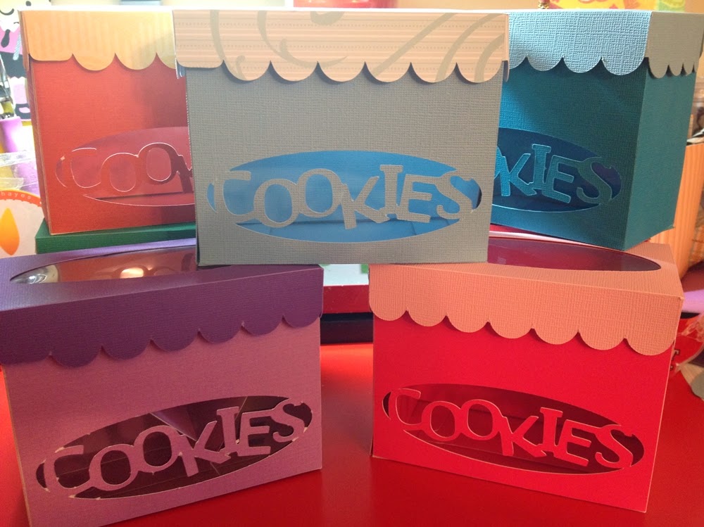 crEATive hAYes crEATions Cookie boxes using Cricut Box It Up