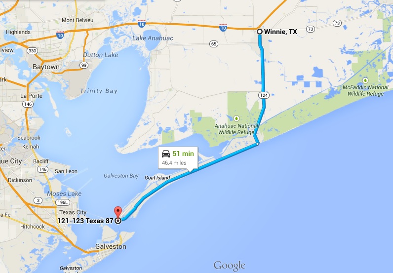 Riding the USA Bolivar Peninsula