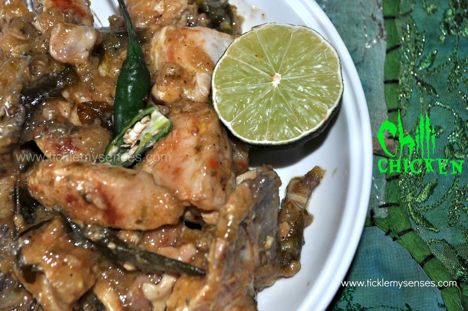 Tickle My Senses South Indian Green Chilli Chicken Dry.