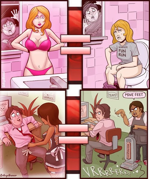 imagenes graciosas - porno vs realidad