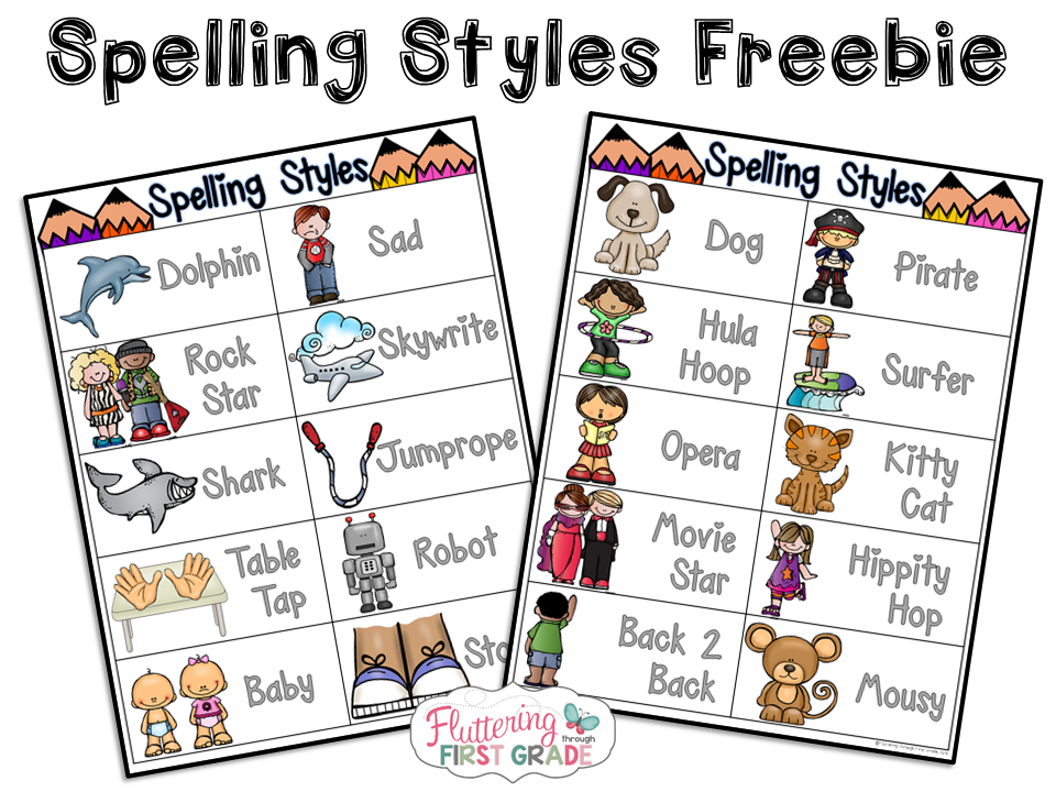 Spelling Styles Chart