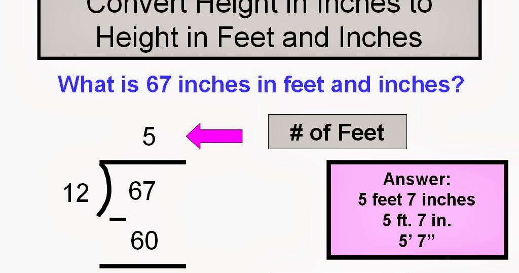 Student Survive 2 Thrive How to Convert Inches to Feet and Inches