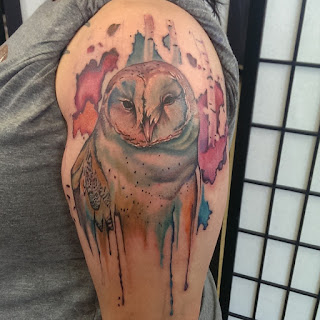 Watercolor Owl Tattoo Watercolor Owl Tattoo