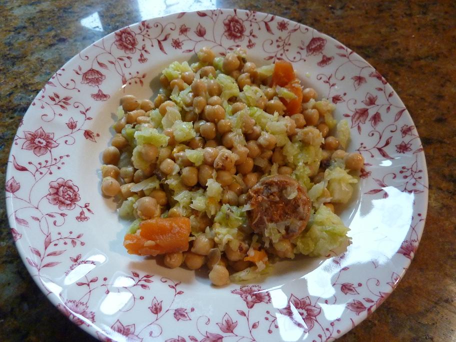 cocina que enamora Garbanzos con repollo