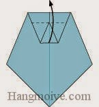 Bước 6: Gấp cạnh giấy lên trên. Bước 6: Gấp cạnh giấy lên trên.