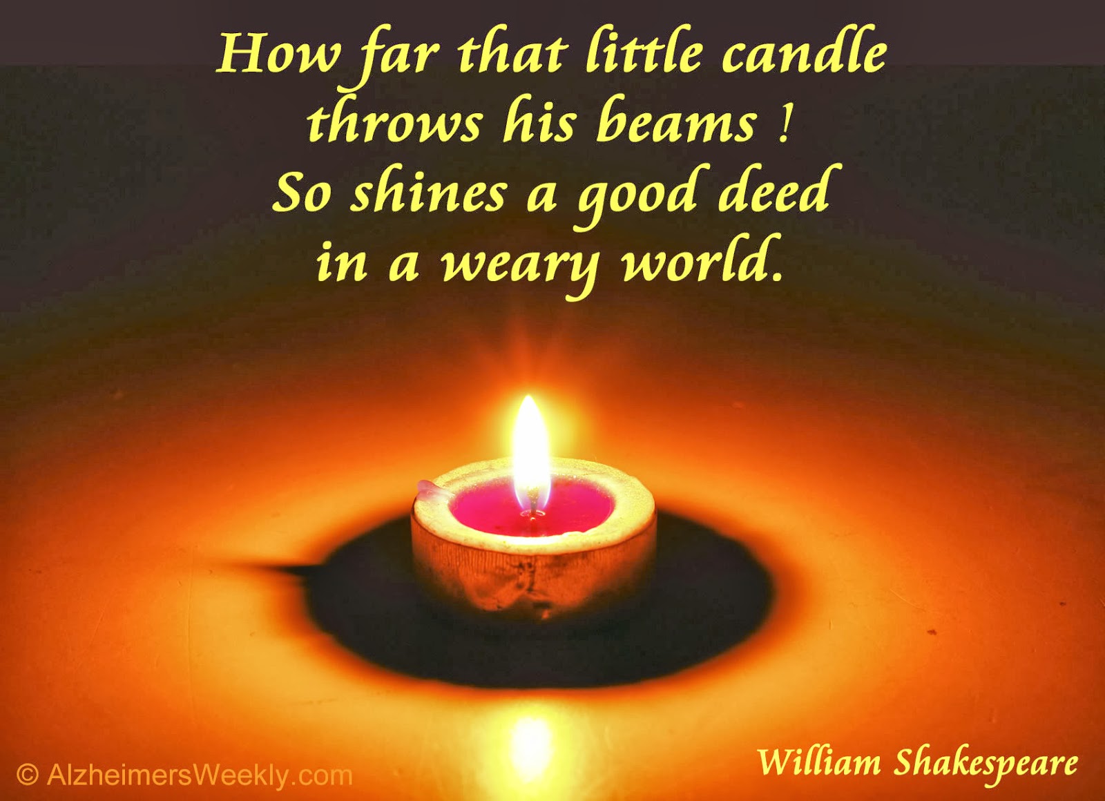 Alzheimer's & Dementia Weekly Thought of the Week That Little Candle