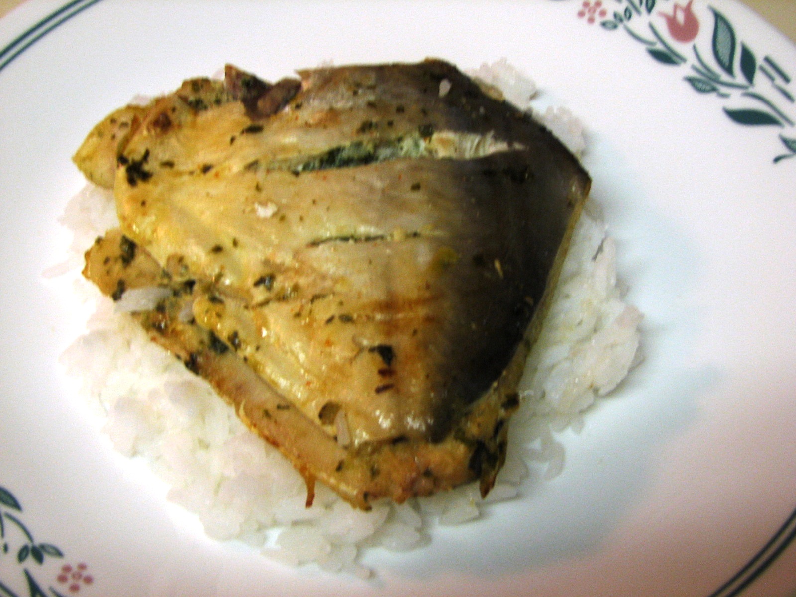 Celebrating Little Things In Life Baked Pomfret with Green Sauce