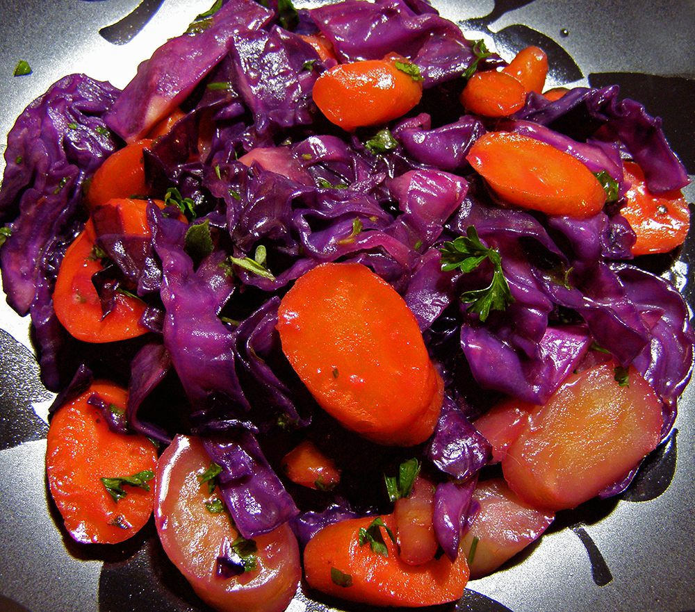 Seasonal Eating Sweet & Sour Herbed Carrots & Cabbage