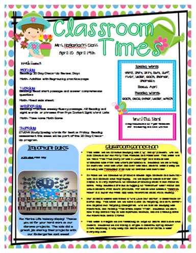 weekly newsletter
