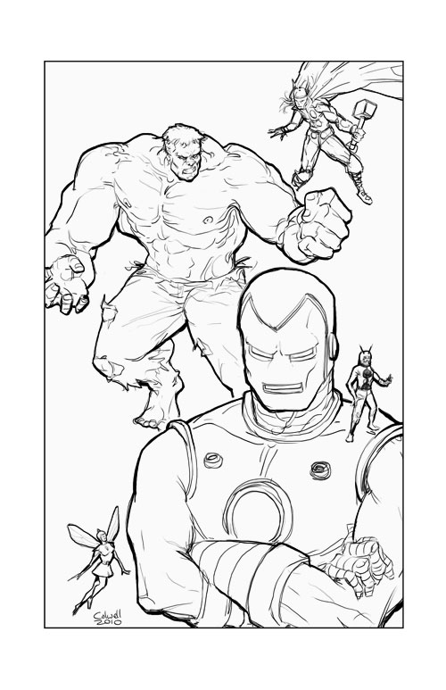 Desenhos dos Vingadores para Colorir
