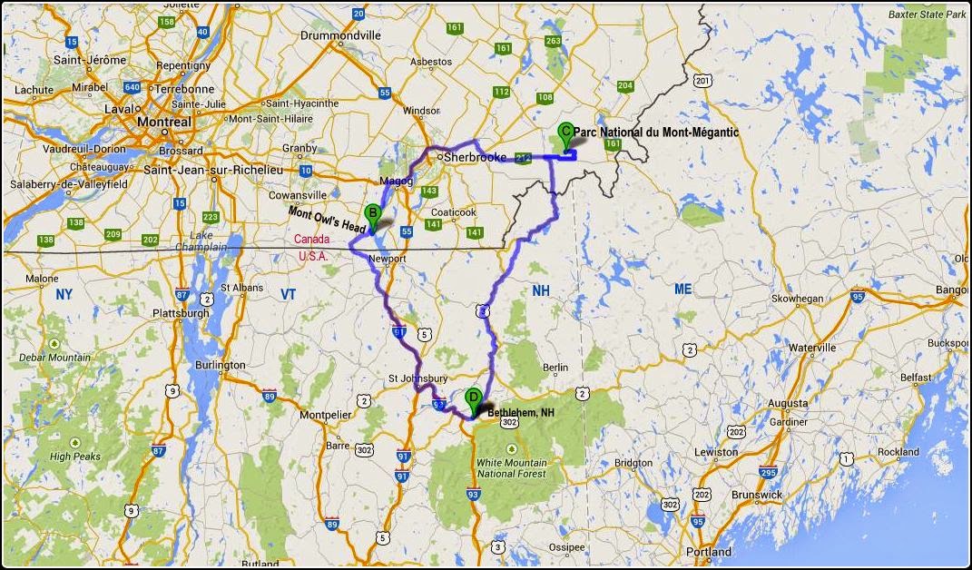 1HappyHiker CANADA Mont Owl's Head, and Le Parc National du Mont Megantic