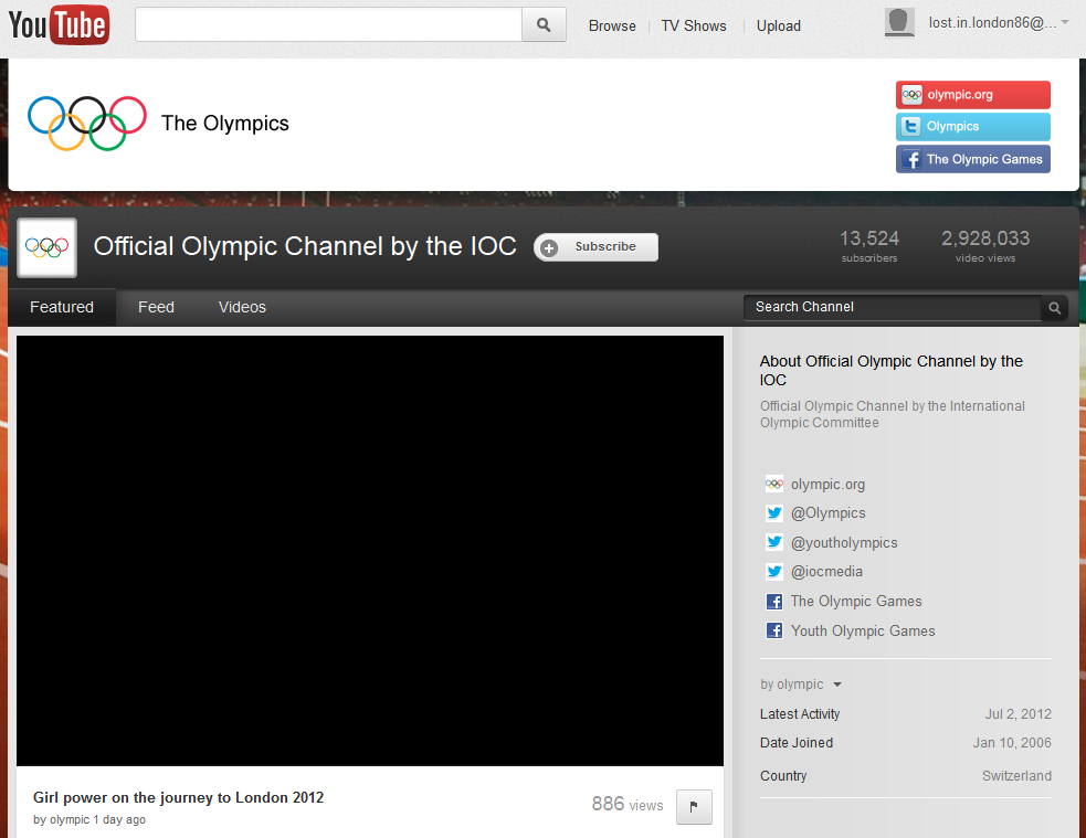 Youtube Olympic Games Ioc