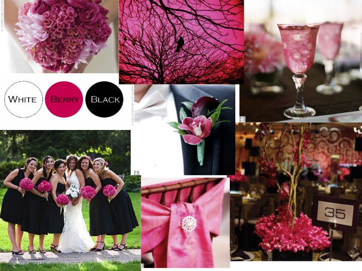 Illuminations Design Studio Black, White and Pink Wedding Inspiration