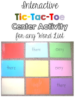 Interactive Tic-Tac-Toe Center for any Word List