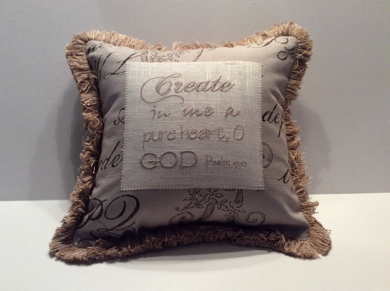 Ps. 51:10 - Beige linen - 14"