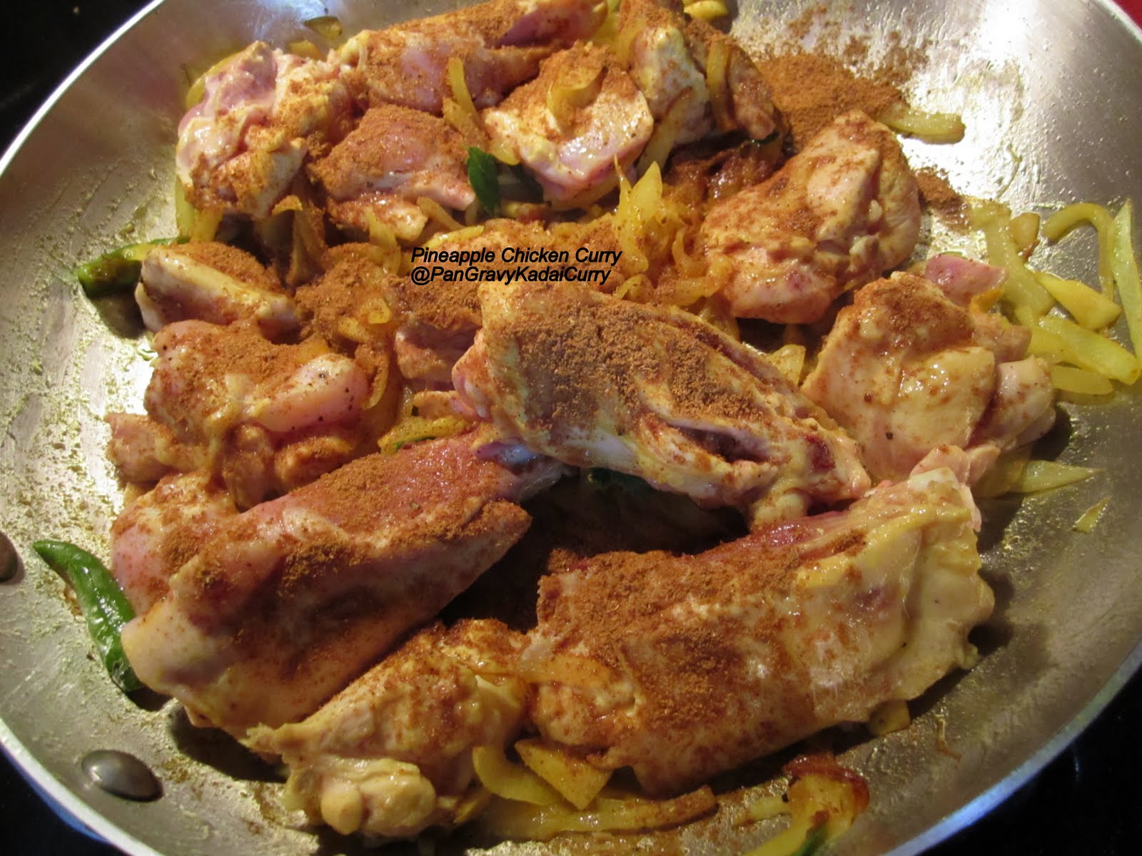 Pan Gravy Kadai Curry Easy Pineapple and Chicken Curry