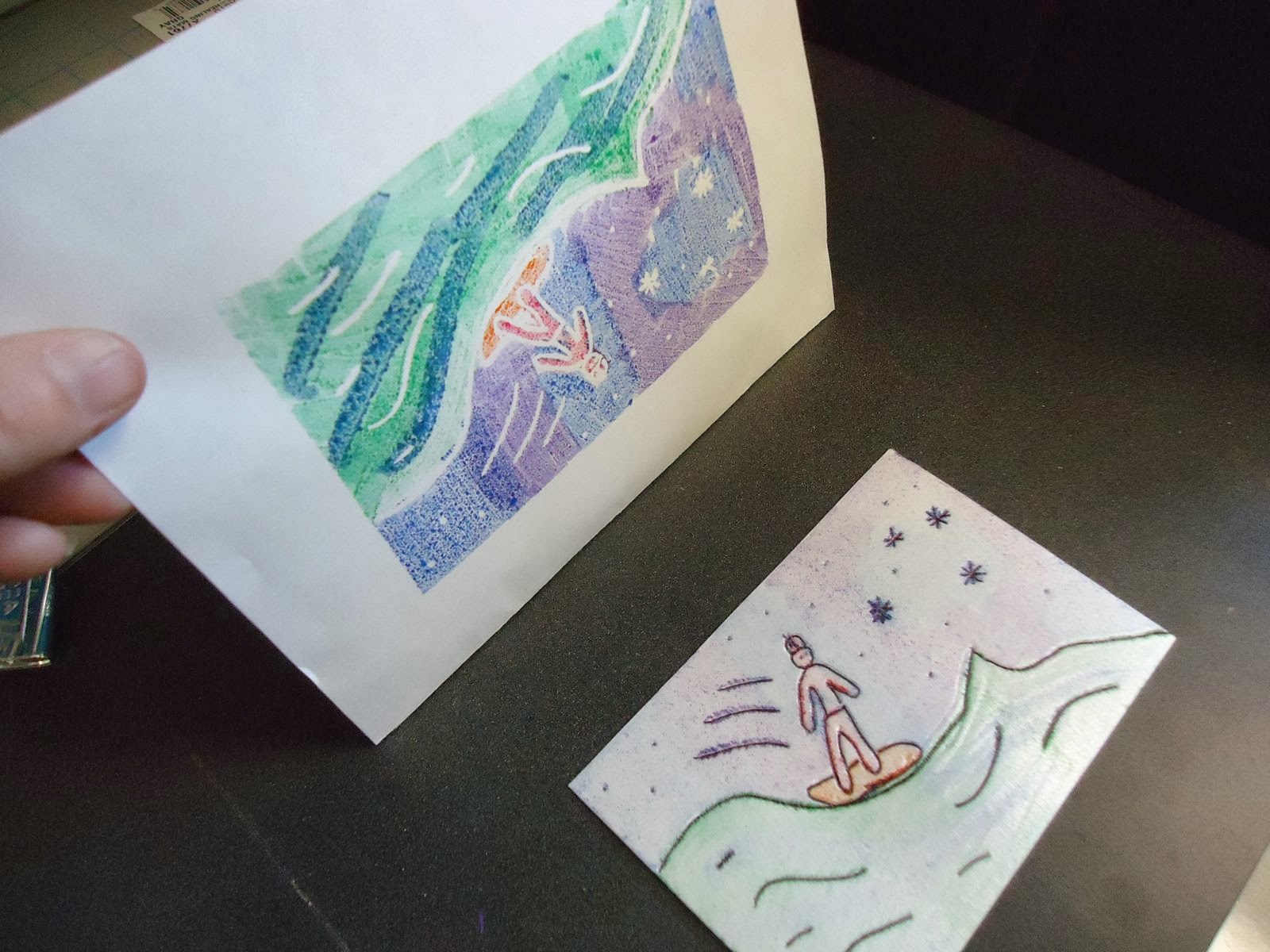 Mini Matisse White Line Printing