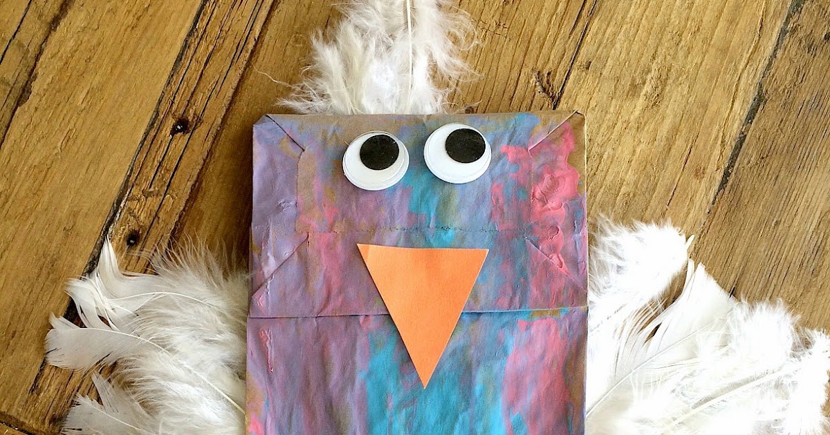 Blue Skies Ahead Paper Bag Bird Craft {Bird Week}