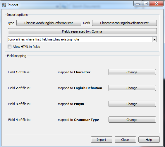 How to use anki picture 13 Ensuring all the fields are correct while importing a .csv spreadsheet into an anki deck.