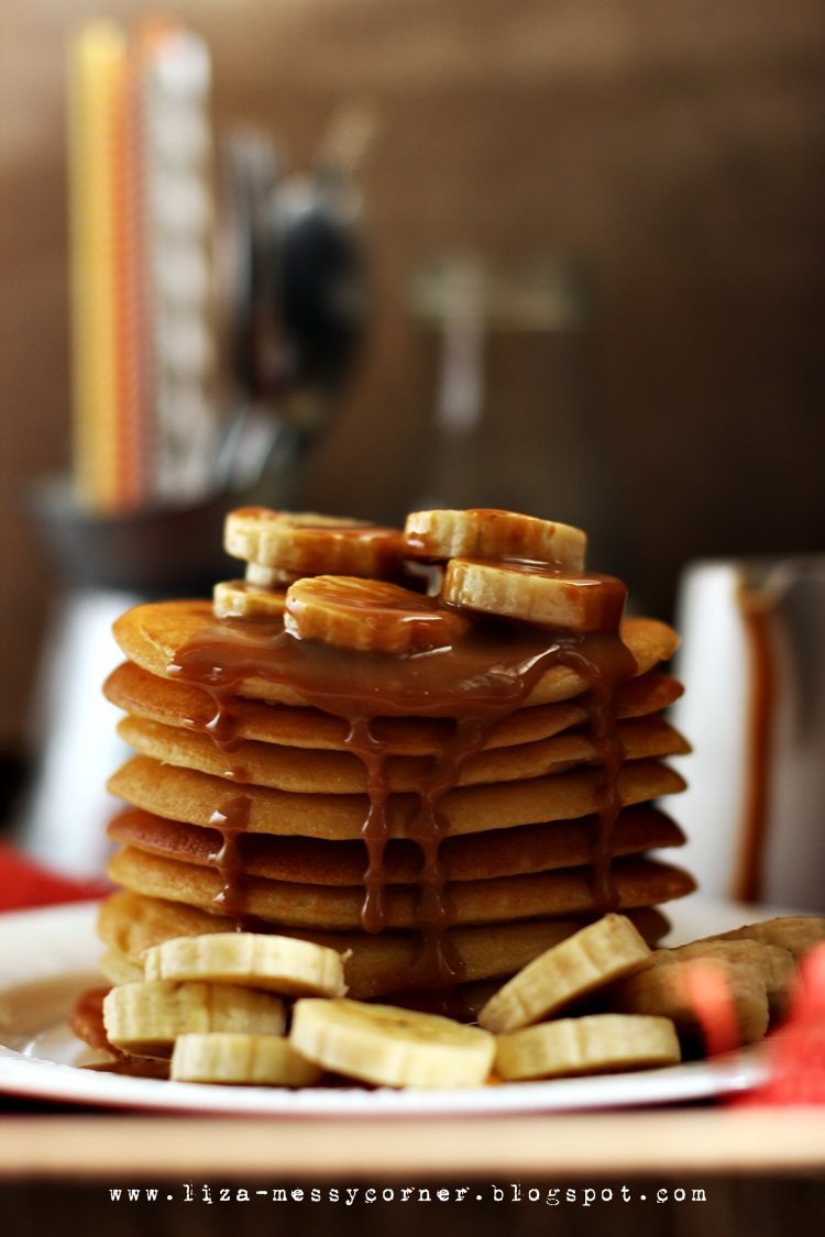 My life, my love, my food Pancake with Banana and Melted Dulce de Leche