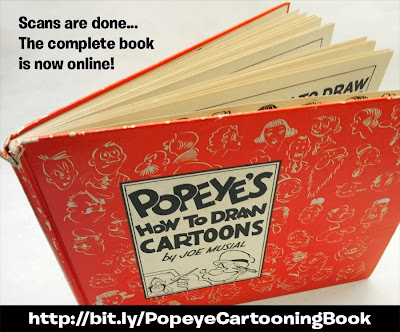 Scans from 1939 book, Popeye's How to Draw Cartoons