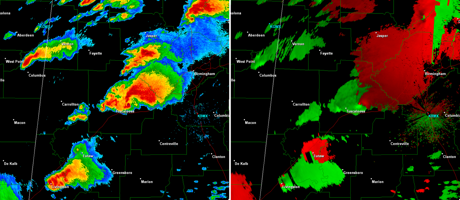 The Original Weather Blog Radar Imagery Associated with the Tuscaloosa