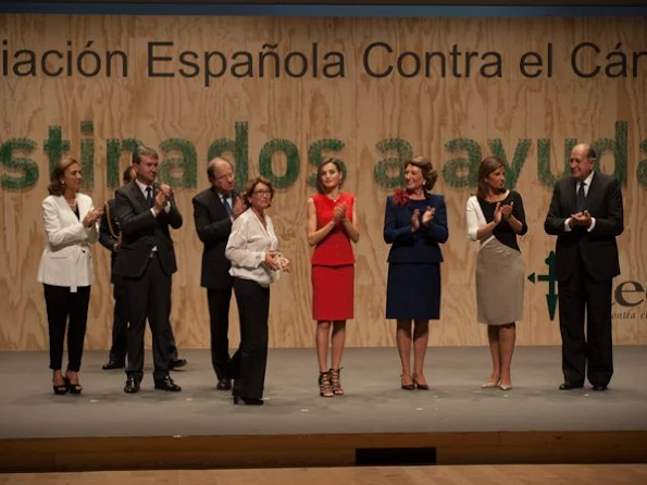 Queen Letizia of Spain who is Honorary President of the Spanish Association Against Cancer (AECC)