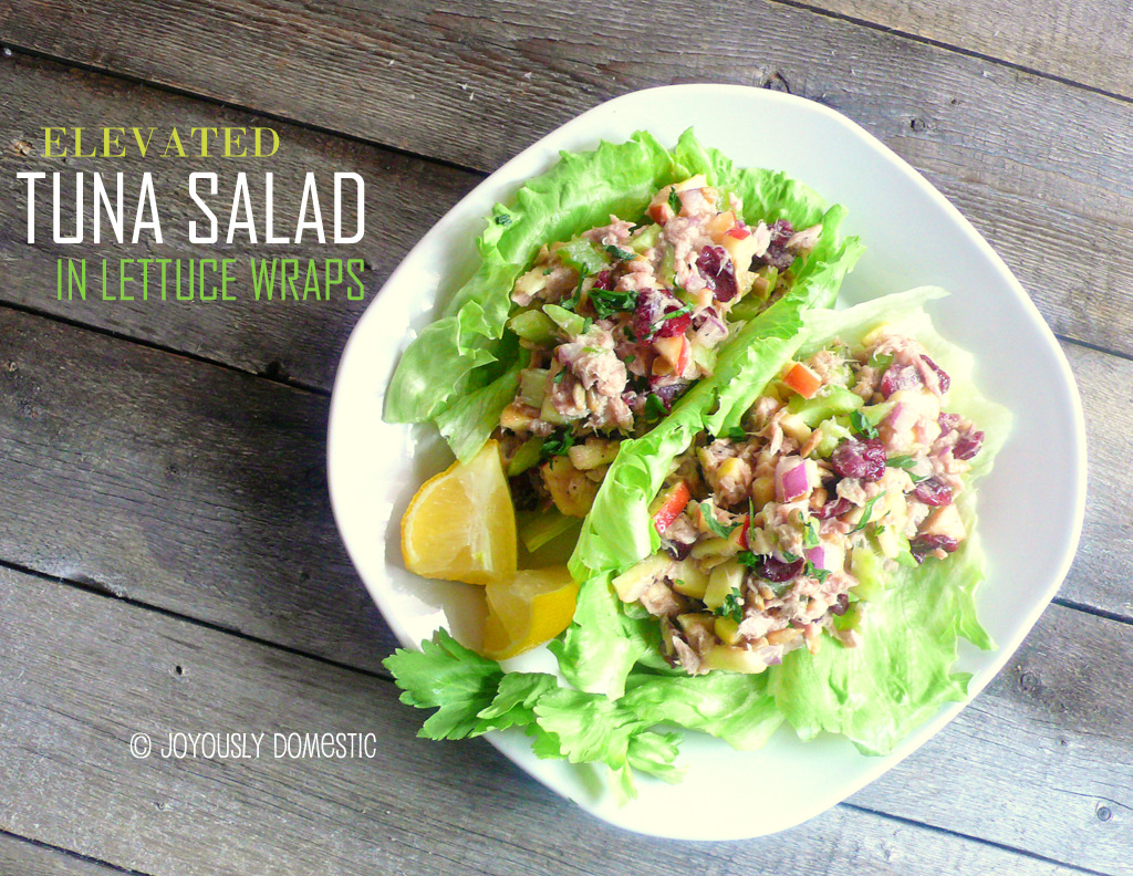 Joyously Domestic Elevated Tuna Salad in Lettuce Wraps