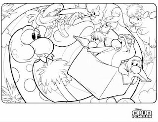 club penguin coloring pages to prin